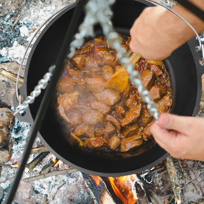 Dutch Oven Set – Gietijzeren Braadpan – Outdoor Kookset – Camping Kookgerei – Stoofpan Set – Inclusief Deksel En Poten – Duurzaam Gietijzer