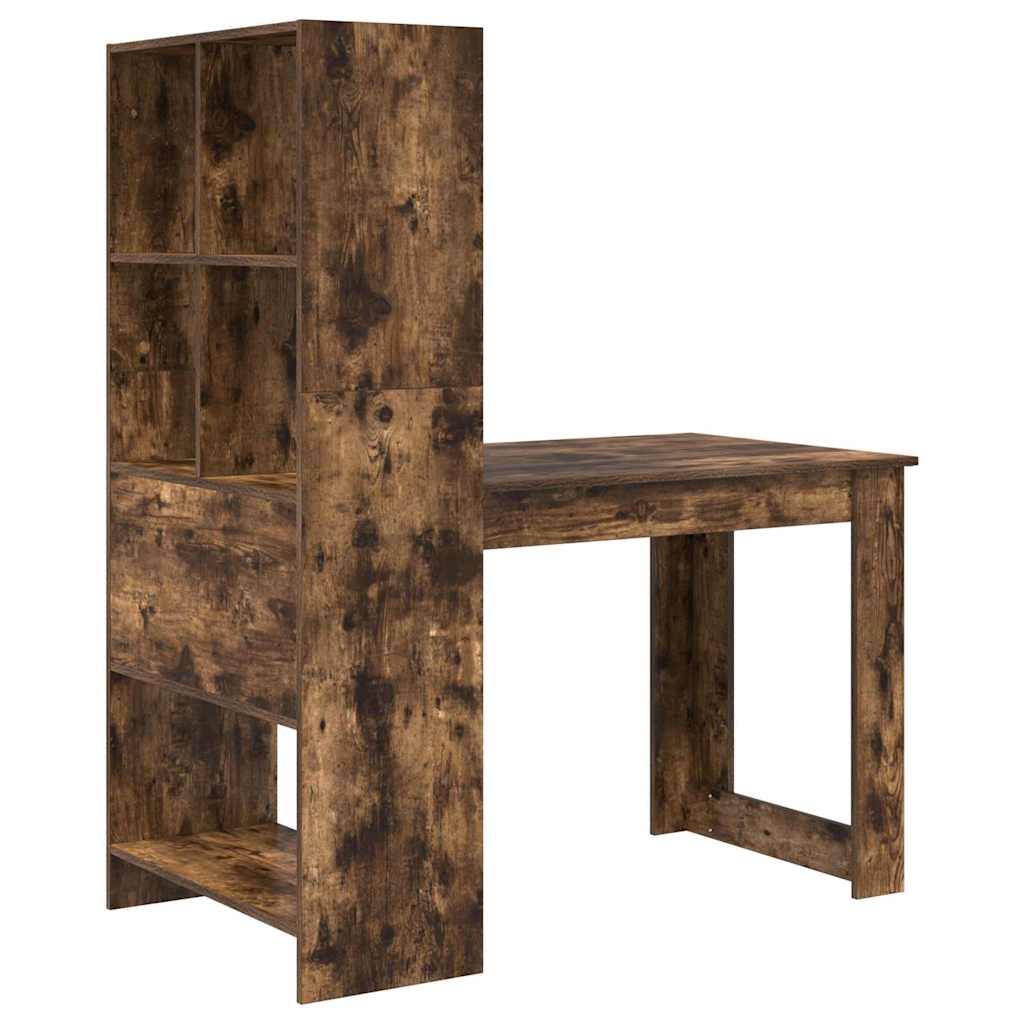 Bureau – Bureautafel – Computertafel – Werkplek – Studiebureau – Smoked Oak MDF – Veel Opbergruimte