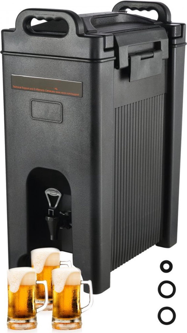 Dispenser voor warme en koude dranken - 18,9 Liter - Dispenser voor dranken - Fontein voor warm en koud water - Grote drankdispenser met tapkraan voor koffie - koude melk - water - sap - Geïsoleerde kan voor - 1-2 personen