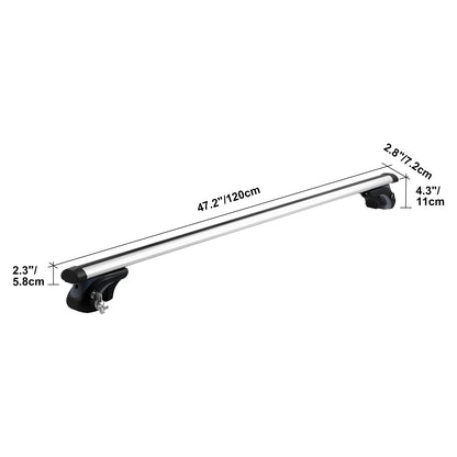 Dakdrager – Dakrek – Dakrail Drager – Bagagedrager – Auto Dakdrager – Aluminium 120 cm – 90 kg Draagvermogen