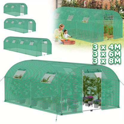 Tuinkas – Kas – Groentekas – Kweekkas – Serre – 3 x 4 x 2 Meter – Gegalvaniseerd Stalen Frame – UV- en Insectenbestendige Folie