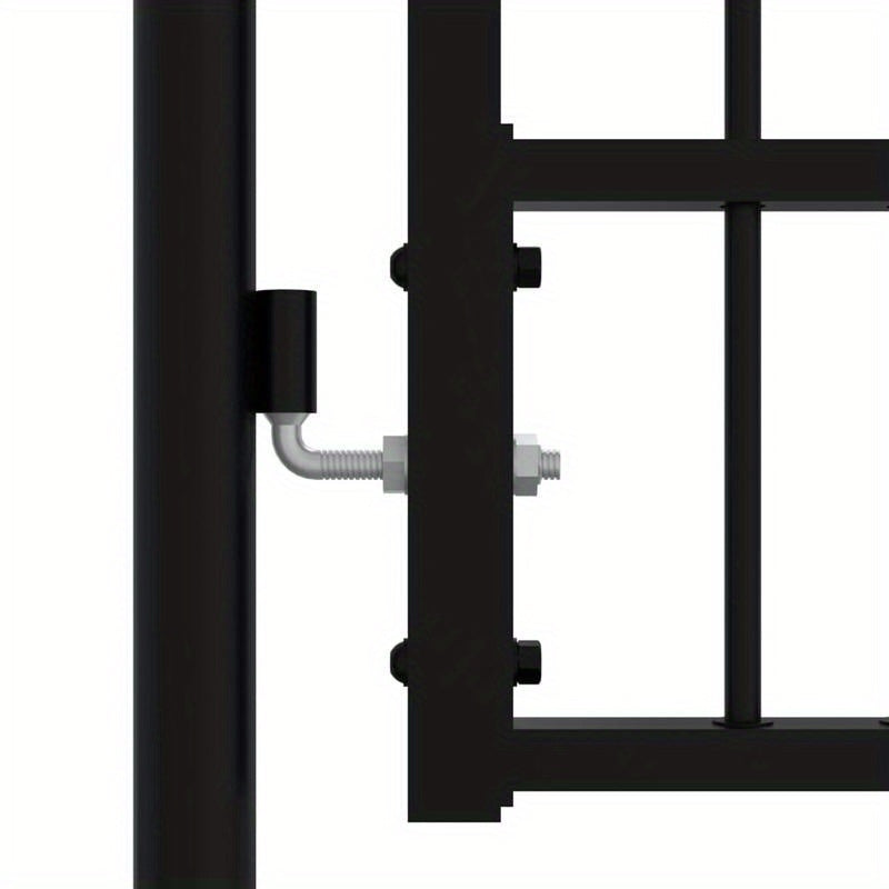 Tuingate – Tuinpoort – Metalen Poort – Hekpoort – Draaipoort – Zwart Staal – 103x175 cm – Weerbestendig Poedercoating