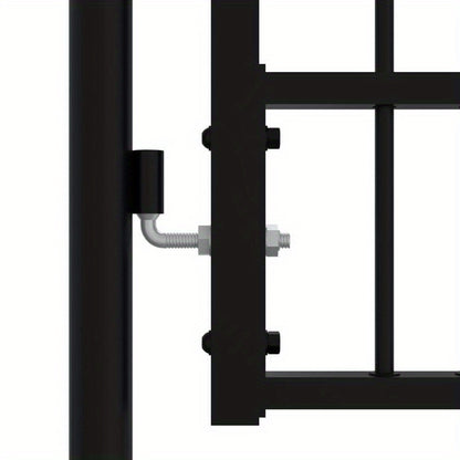 Tuingate – Tuinpoort – Metalen Poort – Hekpoort – Draaipoort – Zwart Staal – 103x175 cm – Weerbestendig Poedercoating
