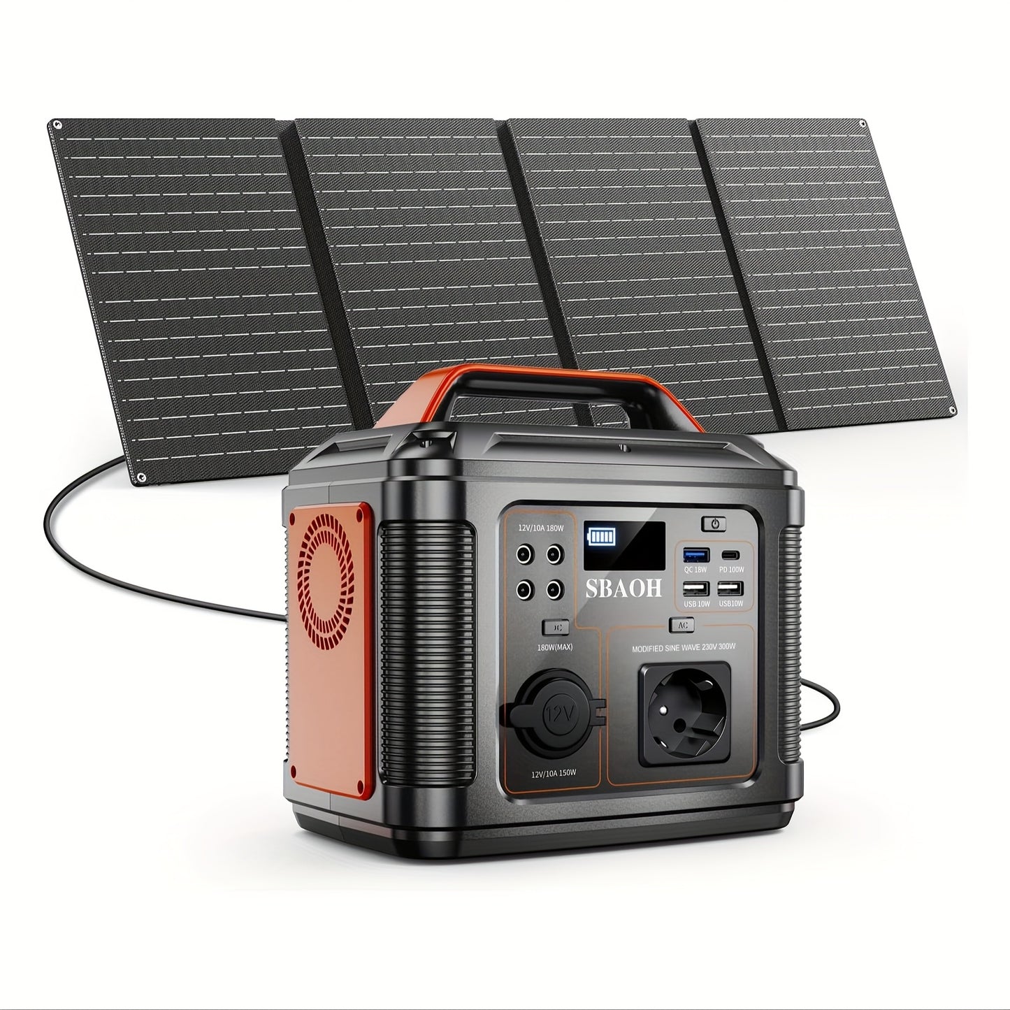 Draagbare Energiecentrale – Powerbank – Generator – Noodstroom – Accupack – 300W Vermogen – Lichtgewicht ABS Behuizing - QUORE