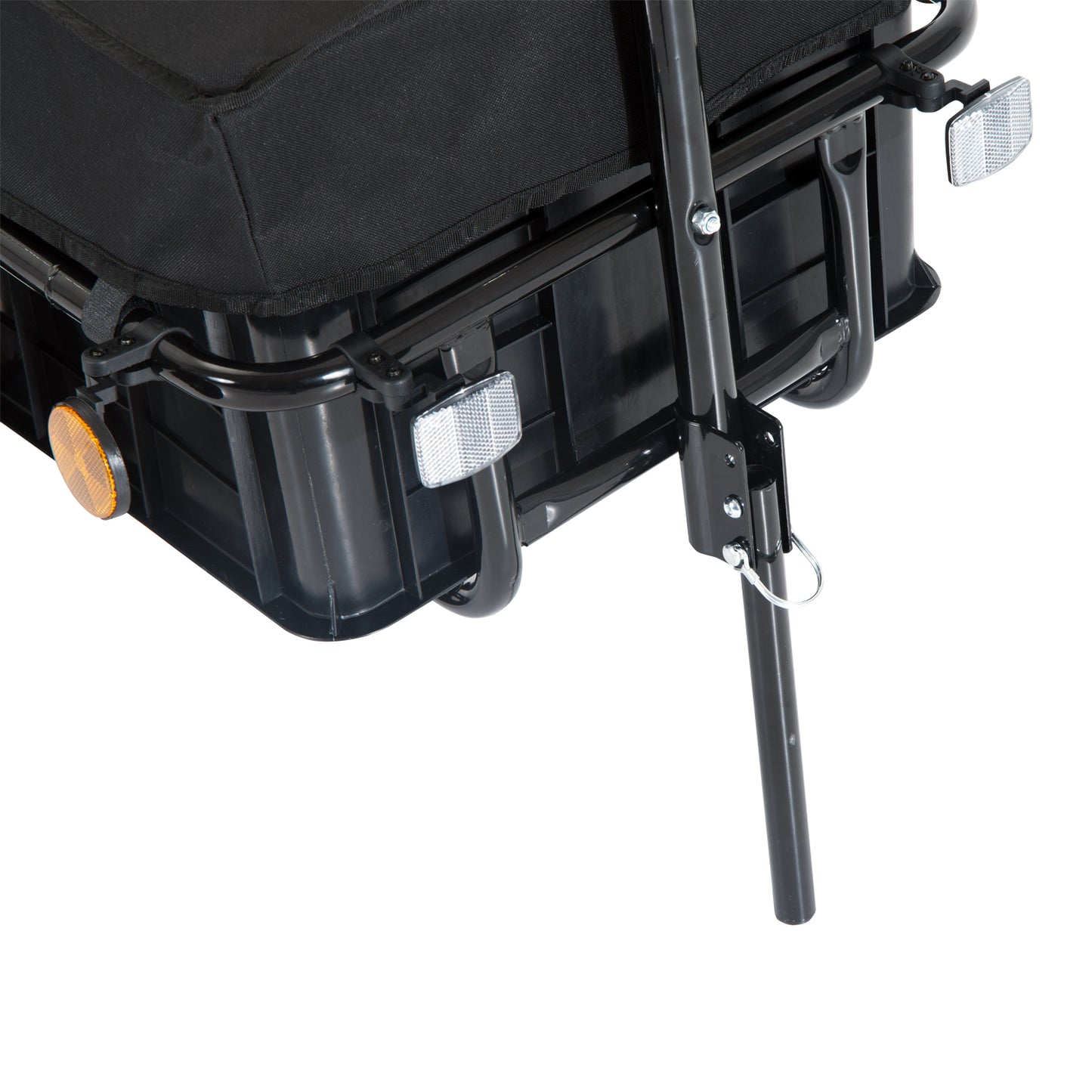 Fietskar – Fietsaanhanger – Bagagekar – Lastenwagen – Transportkar – 70L Laadruimte – Stevig Zwart Stalen Frame