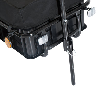 Fietskar – Fietsaanhanger – Bagagekar – Lastenwagen – Transportkar – 70L Laadruimte – Stevig Zwart Stalen Frame