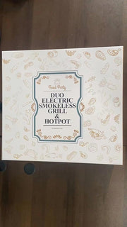 Hotpot Pan met Koreaanse BBQ-grill - Elektrische 2-in-1 Fondue en Rookloze Barbecue 220V 2200W