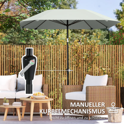 Parasol – Zonnescherm – Terrasparasol – Buitenparasol – Verstelbare Parasol – 2,3 Meter Diameter – Aluminium Frame Met Fiberglas