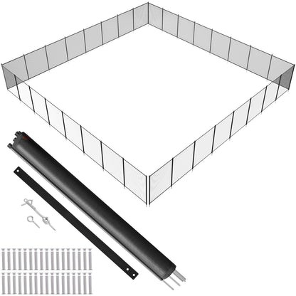 Zwembadhek – Zwembadafsluiting – Pool Fence – Veiligheidshek – Zwembadomheining – 4 x 29,26 Meter – Aluminium Frame Met Teslin PVC Mesh