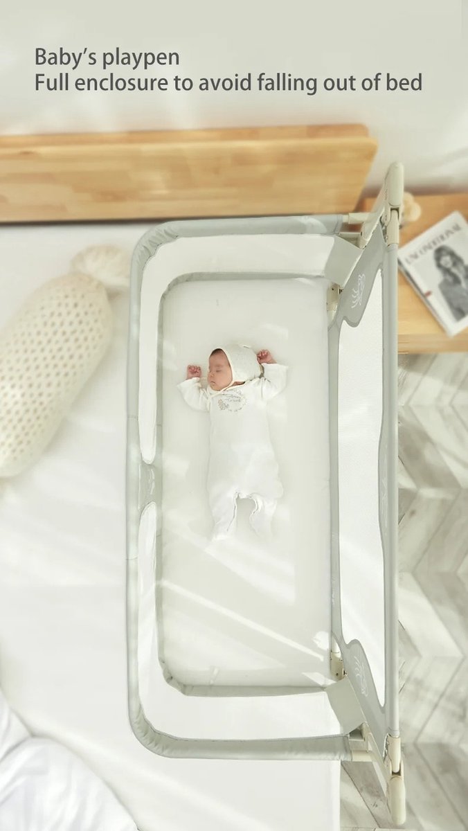 Co-Sleeper - Baby Bed - Cradle - 120x42x50cm - Beige