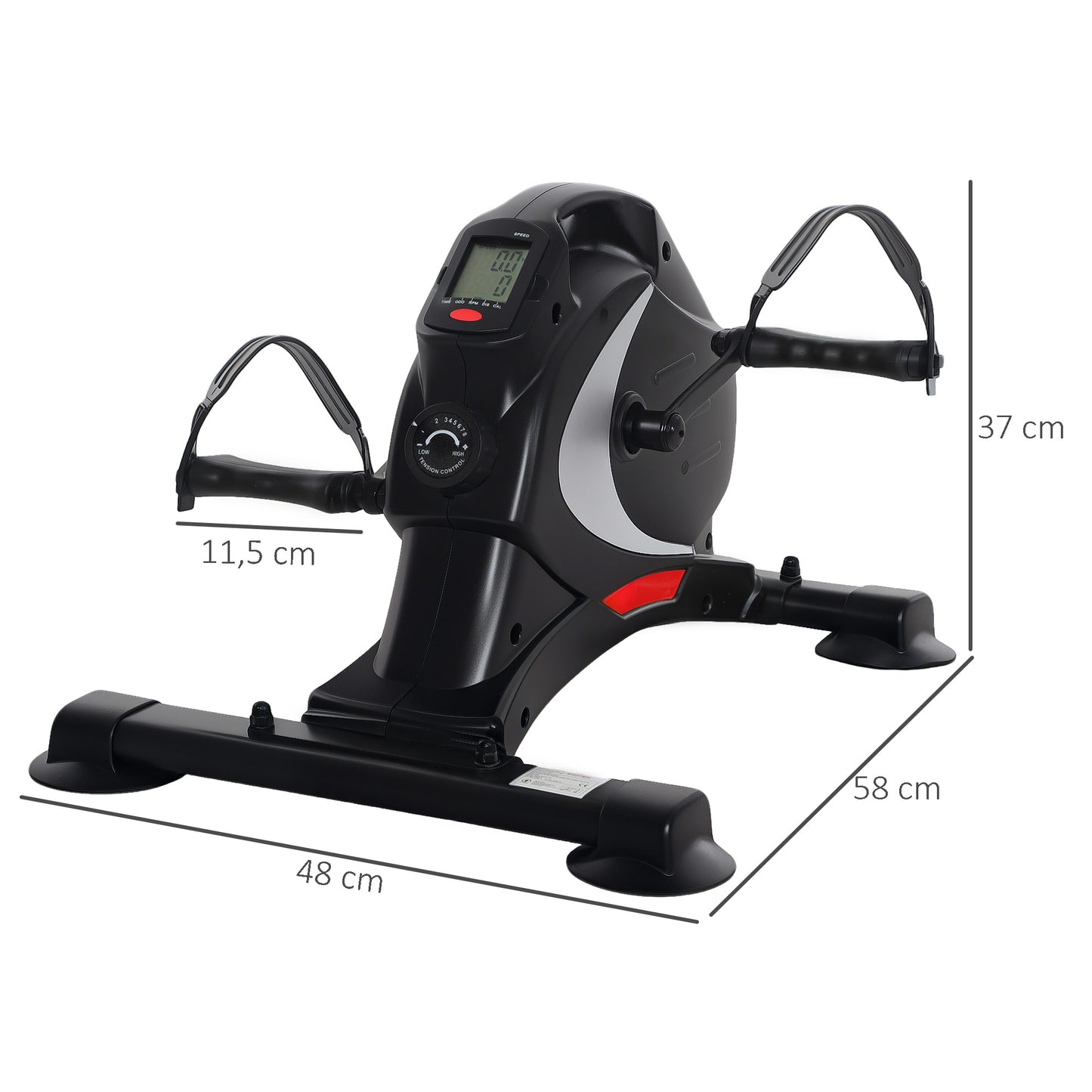 Mini Hometrainer – Stoelfiets – Bureaufiets – Beentrainer – Fietstrainer – 8 Weerstandsniveaus – Compact Metaal & Kunststof Design