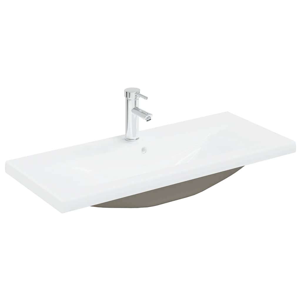 Badkamermeubel – Wastafelmeubel – Badkamerkast – Wandmeubel – Badkamermeubelset Sonoma Eiken – Compact 100x38,5x48 cm – Vochtbestendig Hout