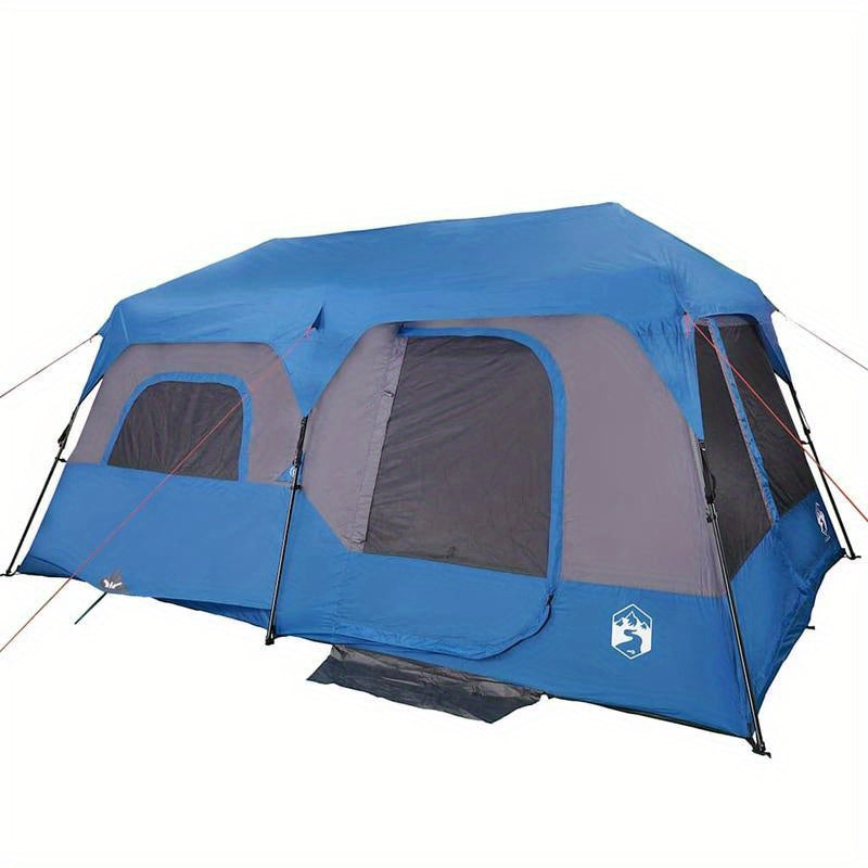 Campingtent – Kampeertent – Familietent – Glamping Tent – Outdoor Tent – Ruim voor 9 Personen – Waterafstotend Polyester – Glasvezel Frame