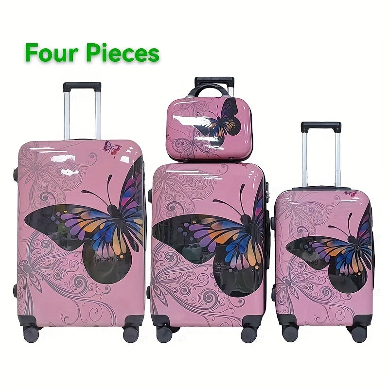 Kofferset – Reiskoffer – Trolley – Handbagage – Spinnerkoffer – 4-delige set 14”/20”/24”/28” – ABS+PC Hard Shell – 360° Spinnerwielen
