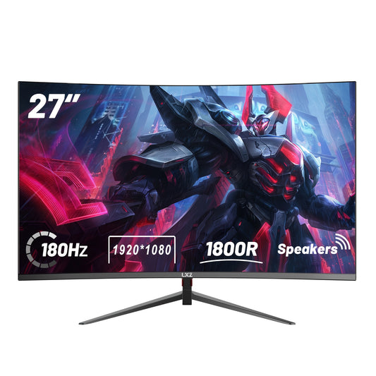 Gaming Monitor – Computerscherm – Beeldscherm – PC Monitor – Gaming Display – 27 Inch – Full HD 1920x1080 – 180Hz Verversingssnelheid – 1800R Gebogen Scherm
