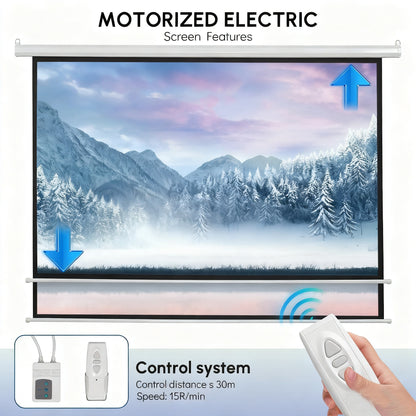 Elektrisch Ultra Short Throw Projectiescherm – Projectiescherm – Beamerdoek – Home Cinema Scherm – ALR Scherm – 213 cm 4:3 – Ambient Light Rejecting – Metalen Frame
