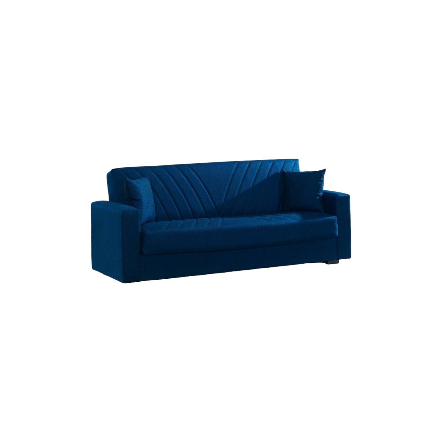3-Seater Adda Sofa Bed, Linear Storage Sofa with 2 Cushions, Click-Clack Opening Fabric Living Room Sofa, 214x81x89 cm, Available in 2 Colors
