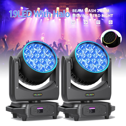 Moving Head – LED Moving Head – Moving Head Licht – Disco Licht – DJ Verlichting – Set van 2 – 380W RGBW LED – Zoomfunctie en DMX-Compatibel