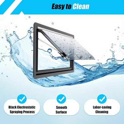 Caravanraam – Camperraam – Uitzetraam – Ventilatieraam – Zijraam – 92,5x53 cm – Aluminium Frame & Acryl Glas