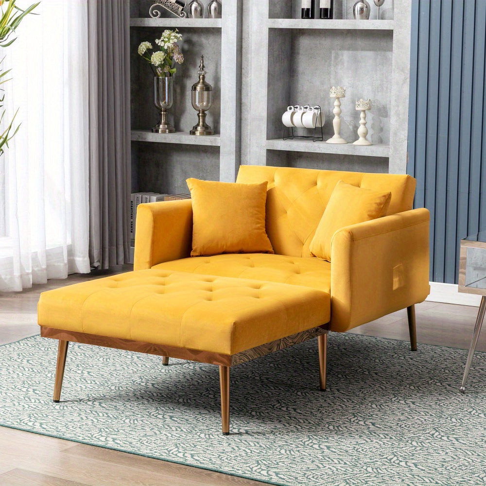 Relaxfauteuil – Relaxstoel – Loungefauteuil – Verstelbare Fauteuil – Leunstoel – Verstelbare Rugleuning – Luxe Velvet Bekleding – Maximaal 220 kg Belastbaar