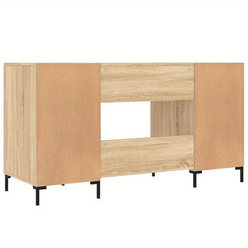 140x50x75cm Sonoma Oak Composite Wood Desk, Smooth Moisture-Resistant Surface, Anti-Warping & Anti-Cracking, Perfect for Home, Office, Study, Bedroom, or Living Room, Office Decor