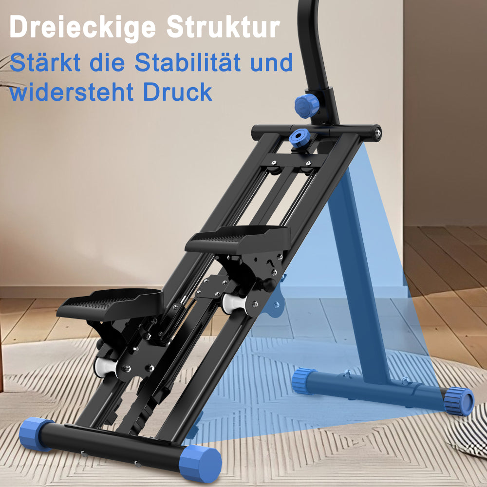 Mini Stepper – Fitness Stepper – Hometrainer – Aerobic Step – Traploper – Verstelbare Weerstand – Inklapbaar Compact – Roestvrij Staal Met Antislip Platforms
