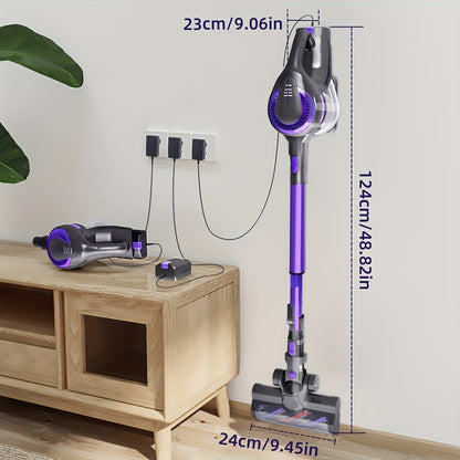 Cordless Vacuum Cleaner 42000pa- Versatile 8-in-1 Upright Vacuum Cleaner- Brushless Motor - 55 Minute Auto Run - Removable Battery.
