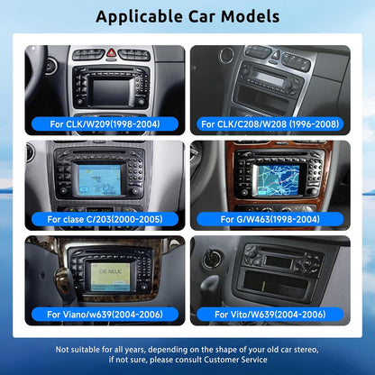 Autoradio Mercedes Benz – Multimedia Autoradio – Navigatiesysteem – Draadloze CarPlay – Achteruitrijcamera – Android 15 Systeem – 7 Inch HD Touchscreen – 4GB RAM 64GB Opslag