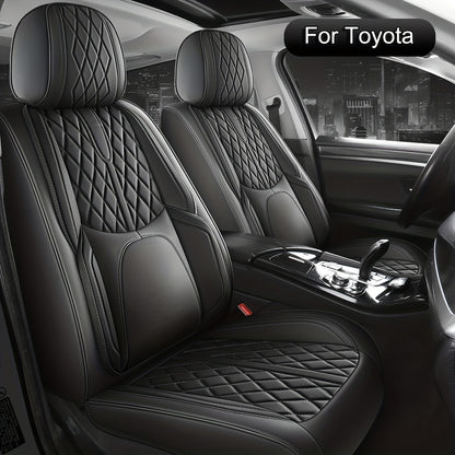 Car Seat Covers Full Set, Fit For Toyota Hybrid Yaris, C-HR, RAV4, Corolla, Urban, Cruiser, Prius, Camry, Car Seat Protector, All Season Universal Car Seat Cushion, Adjustable Car Seat Covers Front Seats And Back