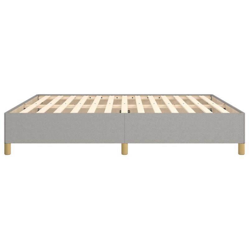 Modern Light Gray Bed Frame 160x200cm - Removable Fabric, Wooden Slats, No Power Needed, All-Season Comfort, Easy Assembly, Contemporary Style for Small Spaces, Bedroom Furniture, Minimalist Bedroom, Durable Bed Frame