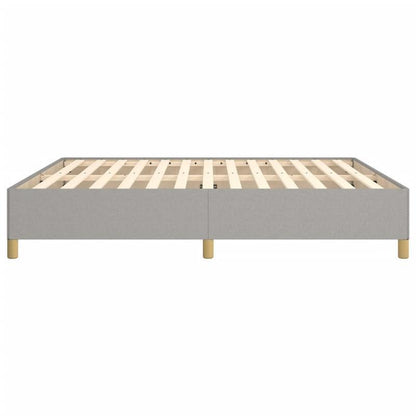 Modern Light Gray Bed Frame 160x200cm - Removable Fabric, Wooden Slats, No Power Needed, All-Season Comfort, Easy Assembly, Contemporary Style for Small Spaces, Bedroom Furniture, Minimalist Bedroom, Durable Bed Frame