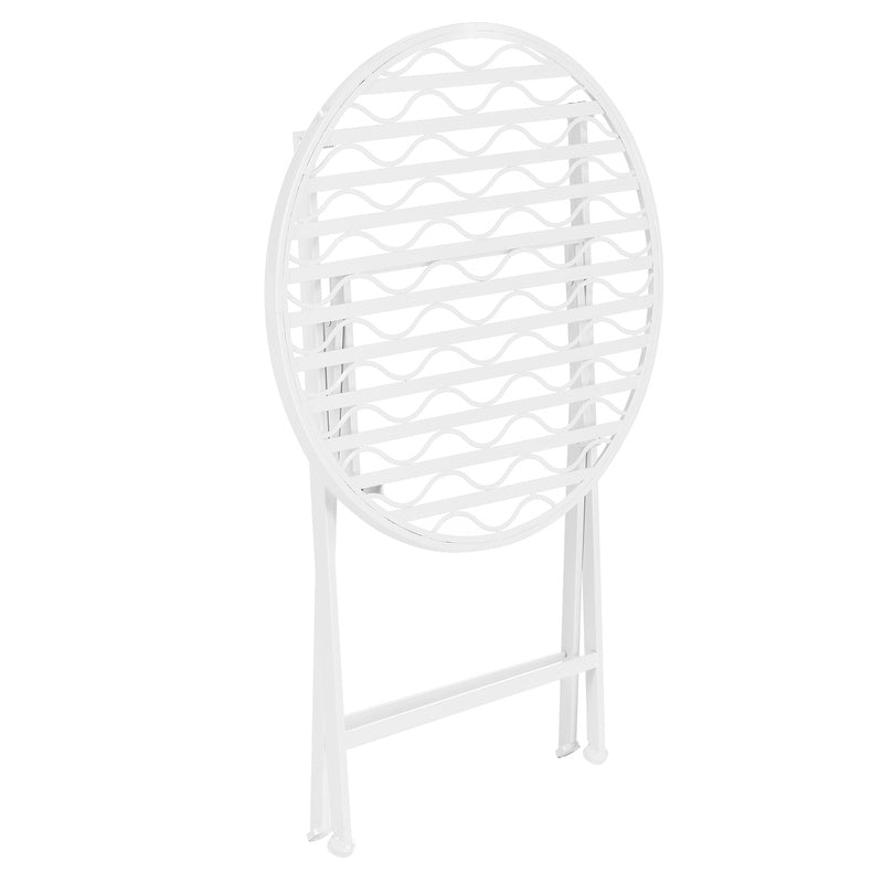 Bistroset – Balkonset – Tuinset – Klapset – Buitenmeubilair – Metaal – Opvouwbaar – Weerbestendig – Compact Design – Ronde Tafel 60 cm