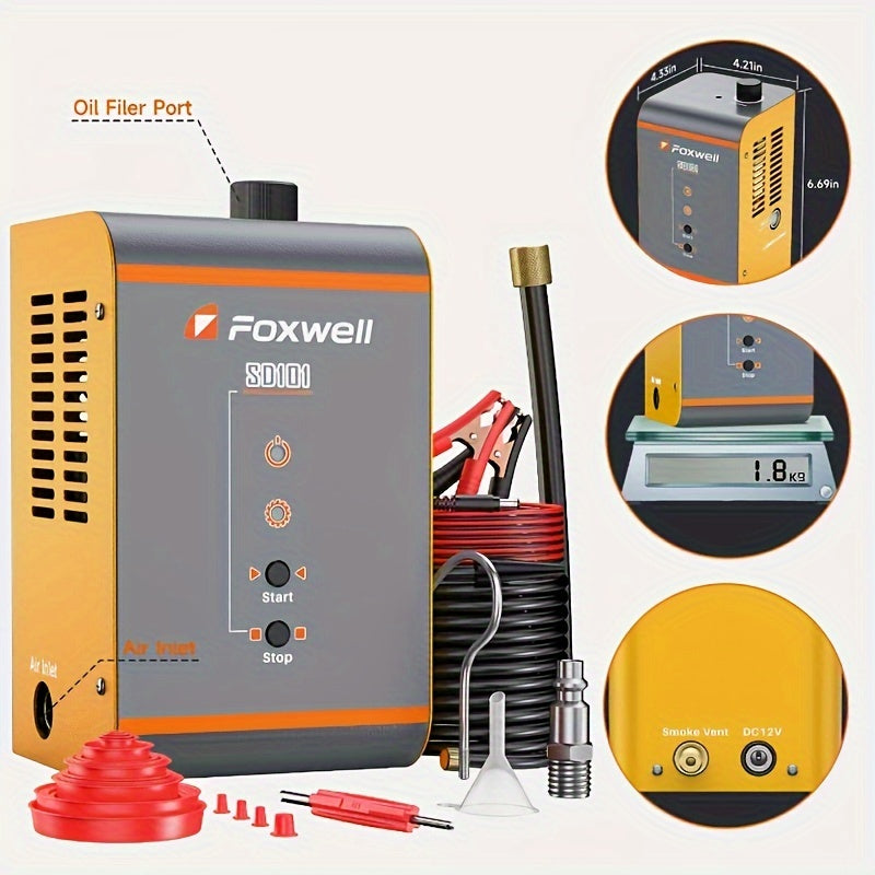 Rooklekdetector Auto – Lekdetectie Apparaat – EVAP Systeem Tester – Pijp Rook Generator – Mechanische Inspectie Tools – Snelle Rookproductie – Veiligheid Met Temperatuurbescherming