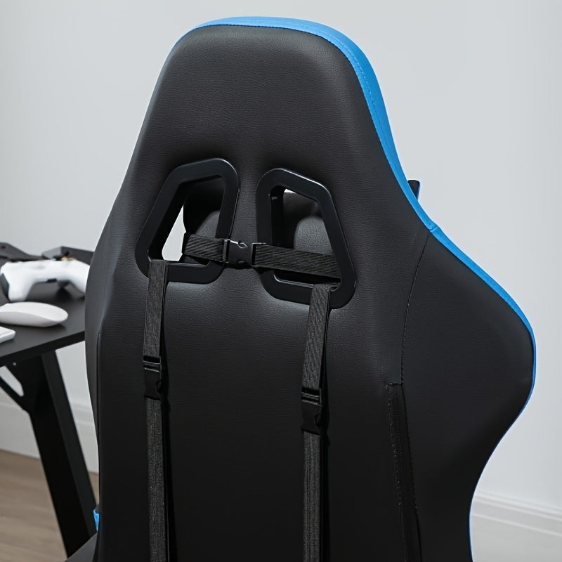 Gaming Chair, Office Chair with Footrest And Lumbar Support, Height-adjustable Desk Chair with 360° Swivel Seat And Headrest, 200kg Load Capacity, Ergonomic Office Chair, Computer Chair, Gaming Chair, Office Chair, PC Armcha
