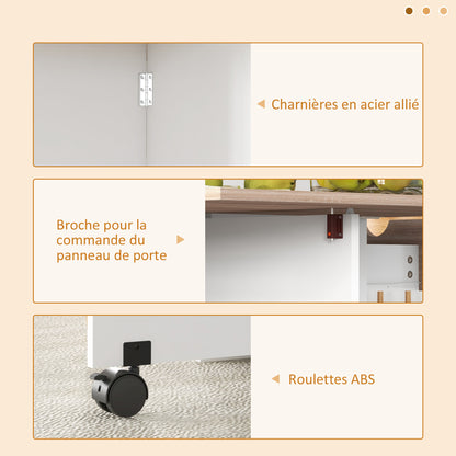 Uitschuifbare Eettafel – Inklapbare Tafel – Keukentafel – Uitklapbare Tafel – Compacte Eettafel – Modern Design – Ruimtebesparend Met Lade – Eikenhout Look