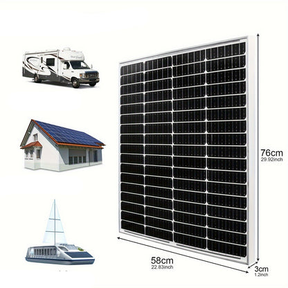 Zonnepaneelset – Zonnepanelen Set – Zonnepaneel Kit – Solar Kit – Solar Panel Set – 400W Upgrade – Laadregelaar Met LCD – Montagebeugels Zonder Boren