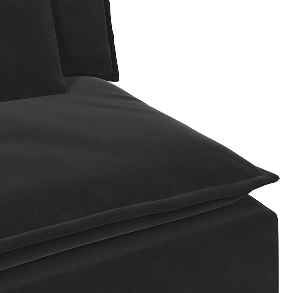 Hoekbank – Modulaire Bank – L-vormige Bank – Zitbank – Loungesofa – Velvet Bekleding – Stevig Metalen Frame – Donkergroen