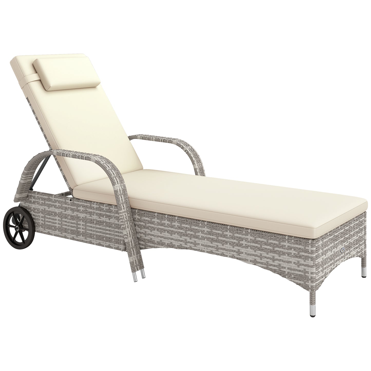 Verstelbare Ligstoel – Ligbed - Tuinstoel – Loungebed – Relaxstoel – Zonnebed – Metalen Frame – Resin Rattan