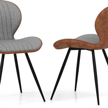 Eetkamerstoelen – Keukenstoelen – Stoelen Set – Vergaderstoelen – Moderne Stoelen – Ergonomische Rugleuning – Stevig Metalen Frame 150 Kg