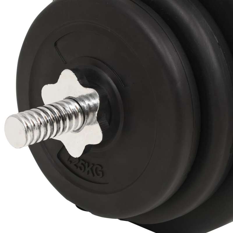 Halterset – Dumbbells – Halterstang – Fitness Gewichten – Krachttraining Set – Verstelbaar Tot 30 Kg – Duurzame Cement Schijven