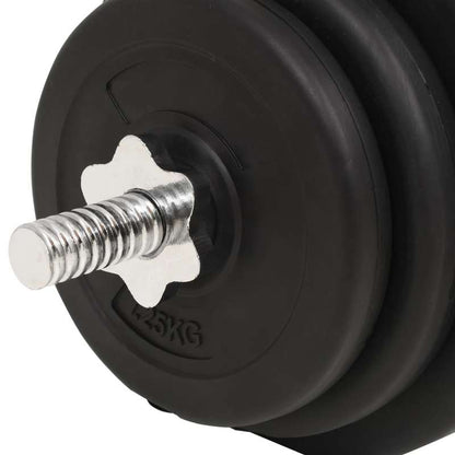 Halterset – Dumbbells – Halterstang – Fitness Gewichten – Krachttraining Set – Verstelbaar Tot 30 Kg – Duurzame Cement Schijven