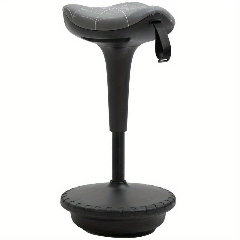 Office Stool with Swivel Function, Ergonomic Design, Adjustable Height from 65.5 to 83.5 Cm, Tiltable at 120°, Gray Color, Leisure Chair, Comfortable Living Room Furniture, Multifunctional Seat, Suitable for Living Room, Bed