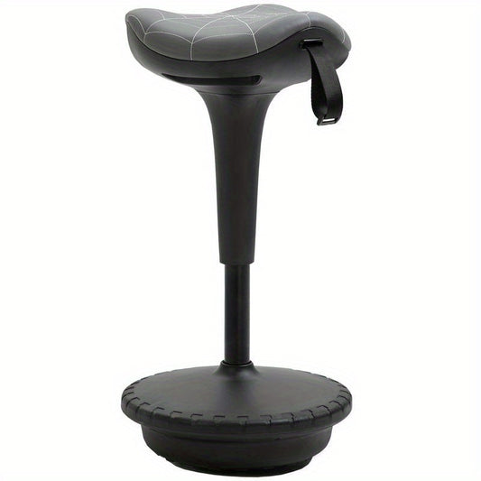 Office Stool with Swivel Function, Ergonomic Design, Adjustable Height from 65.5 to 83.5 Cm, Tiltable at 120°, Gray Color, Leisure Chair, Comfortable Living Room Furniture, Multifunctional Seat, Suitable for Living Room, Bed
