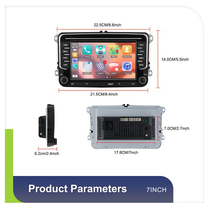 Autoradio – Multimediaspeler – Navigatiesysteem – Touchscreen Radio – Bluetooth Radio – 7 Inch 1080P IPS Scherm – Draadloze CarPlay & AHD Achteruitrijcamera