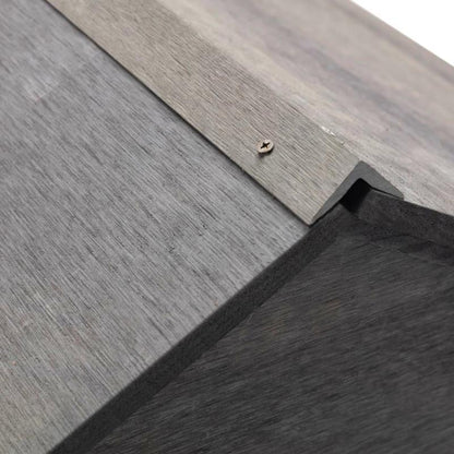 Grijze Tuintafel – Buiten Tafel – Tuinmeubel – Terrastafel – Balkonmeubel – Weerbestendig WPC – Stevig Metalen Frame 80x80x70 cm