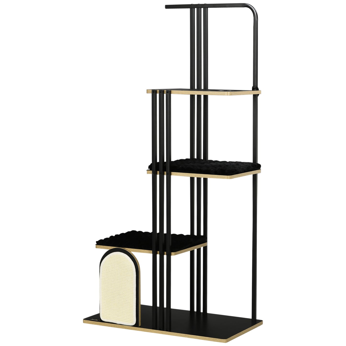 Krabpaal – Kattenboom – Kattenhuis – Kattenmeubel – Krabmeubel – 170 cm Hoog – Stabiele Stalen Constructie Met Sisal Krabvlak
