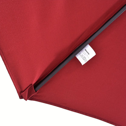 Parasol – Dubbele Parasol – Tuinparasol – Terrasparasol – Strandparasol – Rozenrood – UV-bestendig – Met Handmatige Slinger
