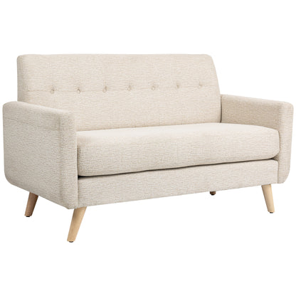 Bankstel 2-Zitsbank – Loveseat – Zitbank – Sofa – Tweezits – Fluweelzachte Polyester Bekleding – Stevig Houten Frame