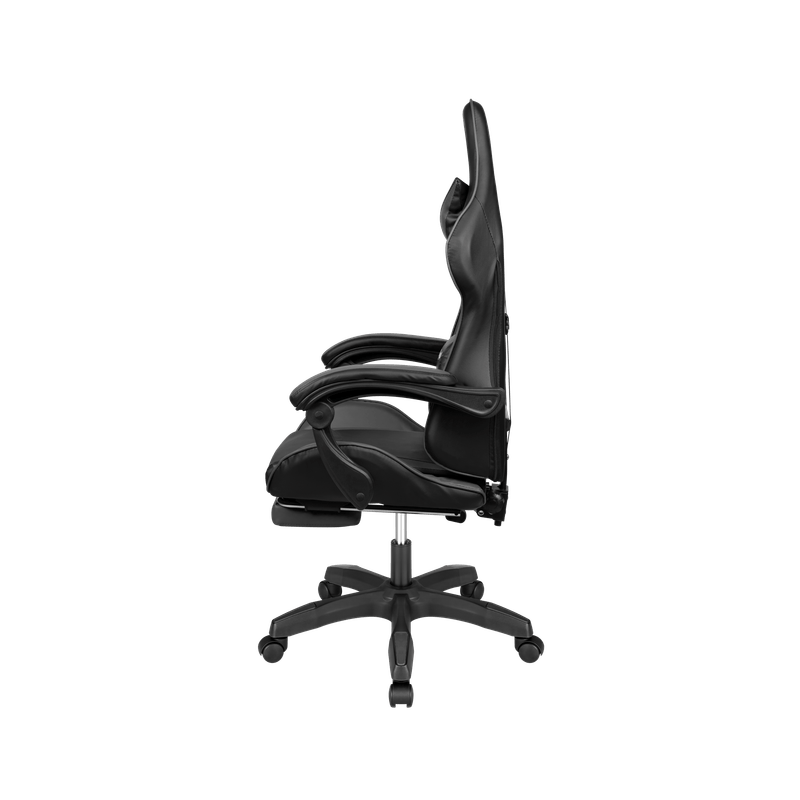 Gamingstoel – Gamestoel – Gaming Chair – Game Stoel – Bureaustoel – Verstelbare Rugleuning 145° – Voetsteun Met Massagefunctie - Zwart