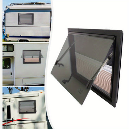 Camperraam – Caravanraam – Busraam – Trailerraam – Ombouwraam – Aluminiumlegering & Gehard Glas – Maximale Opening 65°